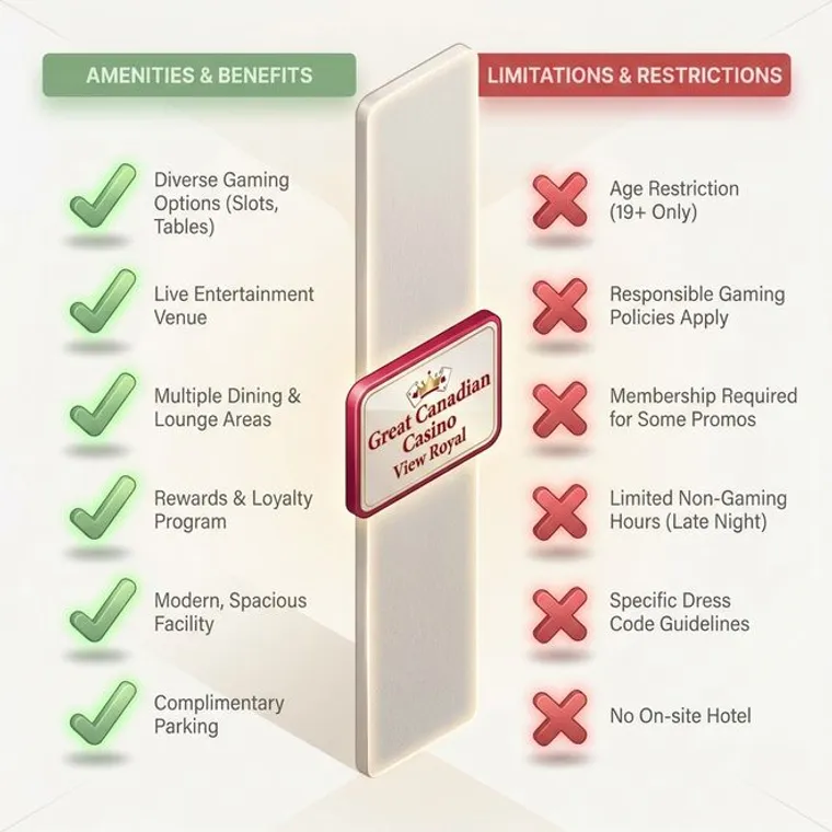 pros and cons of visiting this casino (Great Canadian Casino View Royal)